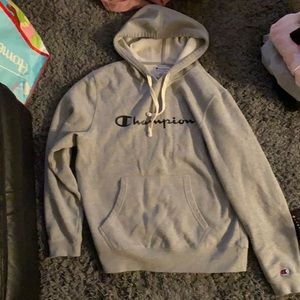 Mens Gray Champion Hoodie